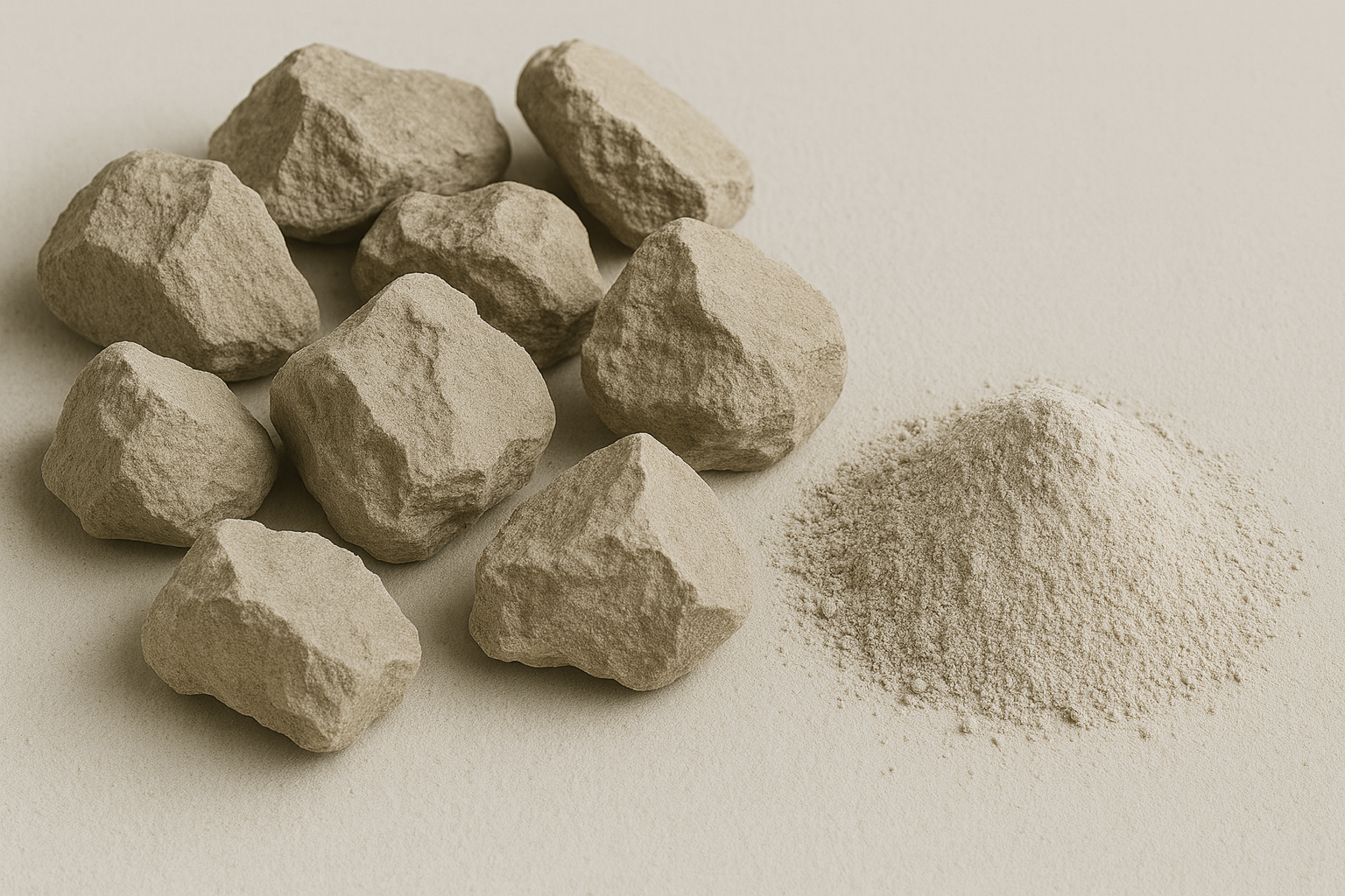 Bentonite Clay Chunks and Powder